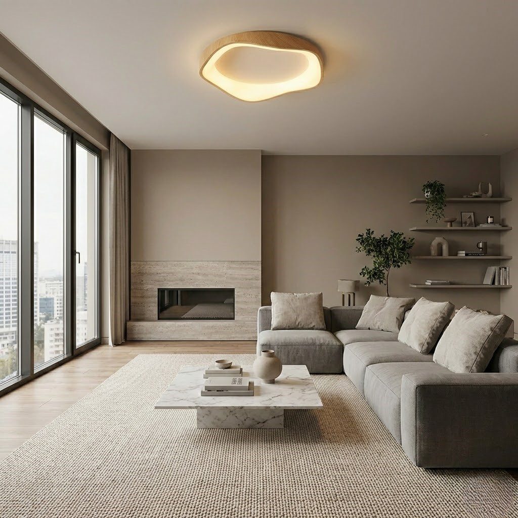 Wood LED Ceiling Light view 4