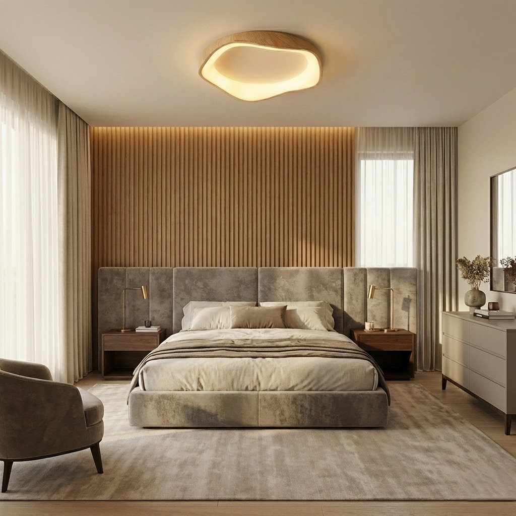 Wood LED Ceiling Light view 5