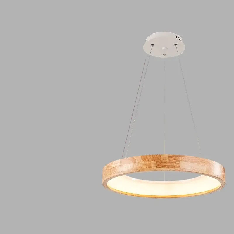 Wood Ring LED Pendant Light view 2