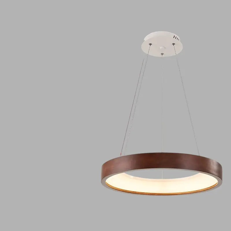 Wood Ring LED Pendant Light view 3