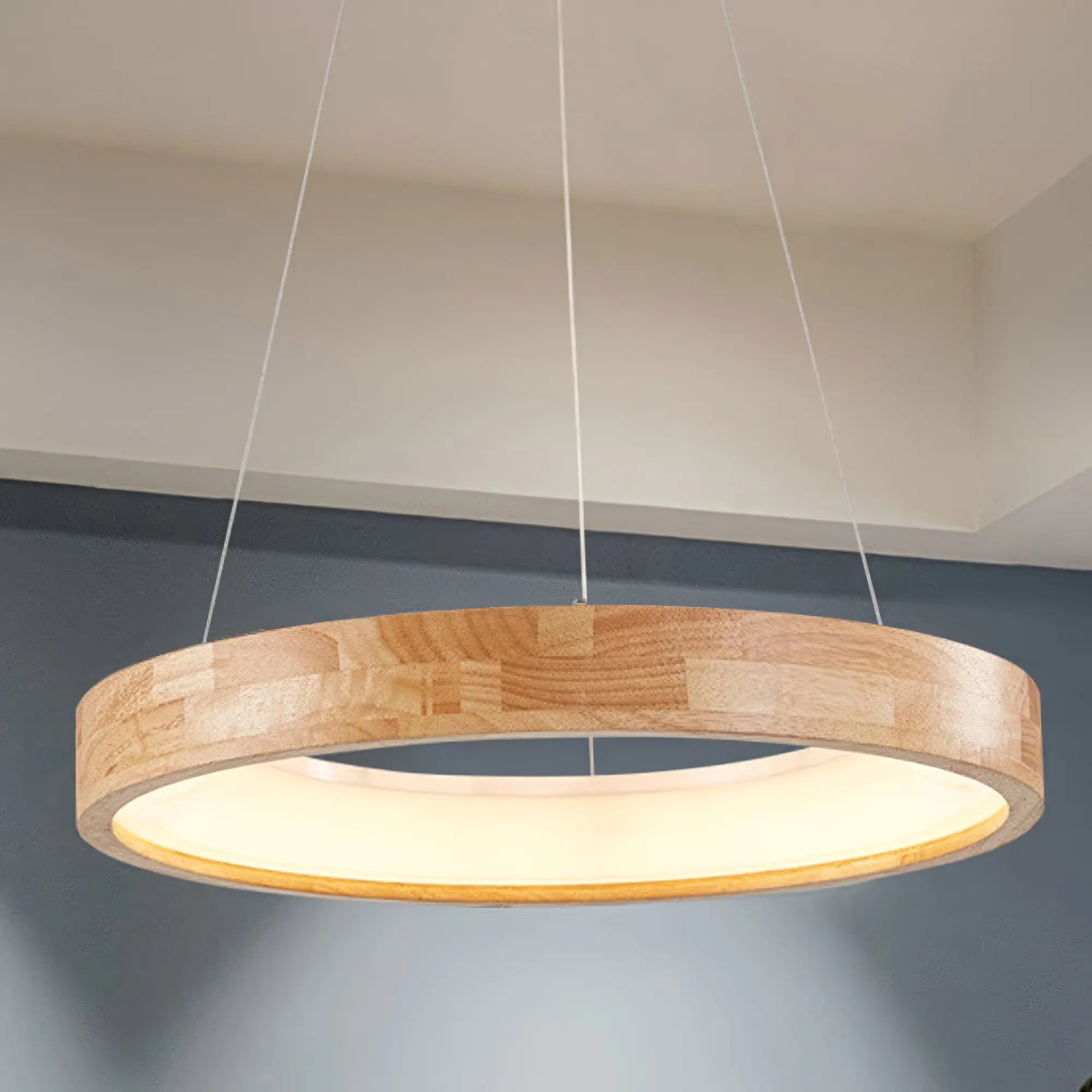 Wood Ring LED Pendant Light view 8