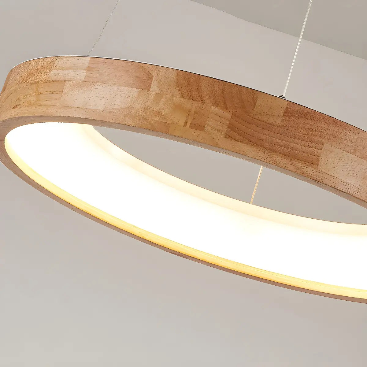 Wood Ring LED Pendant Light view 9