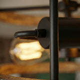 Wood and Metal Ceiling Light view 2