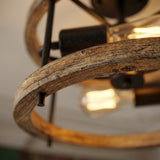 Wood and Metal Ceiling Light view 4