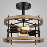 Wood and Metal Ceiling Light view 7