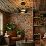 Wood and Metal Ceiling Light view 8