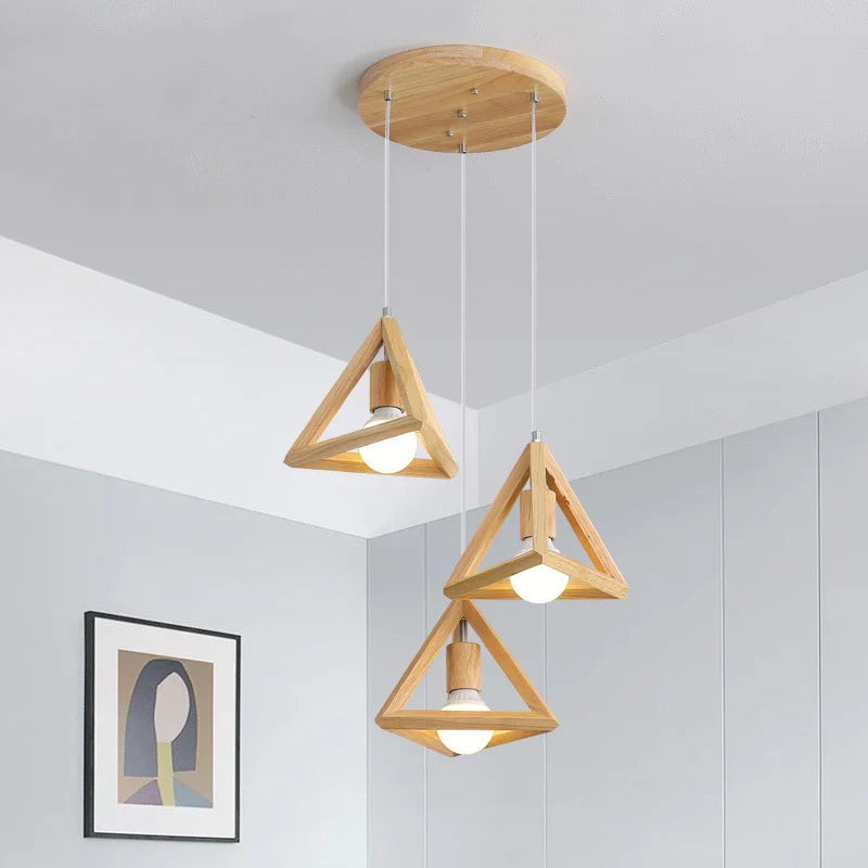 Wooden Cluster Pendant Light view 2