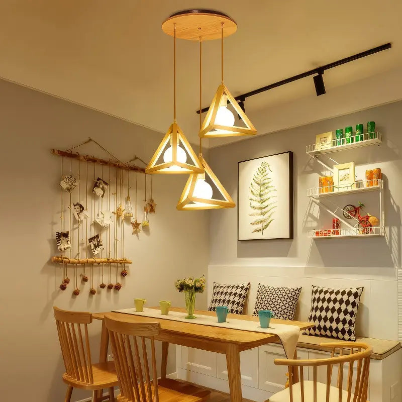 Wooden Cluster Pendant Light view 4