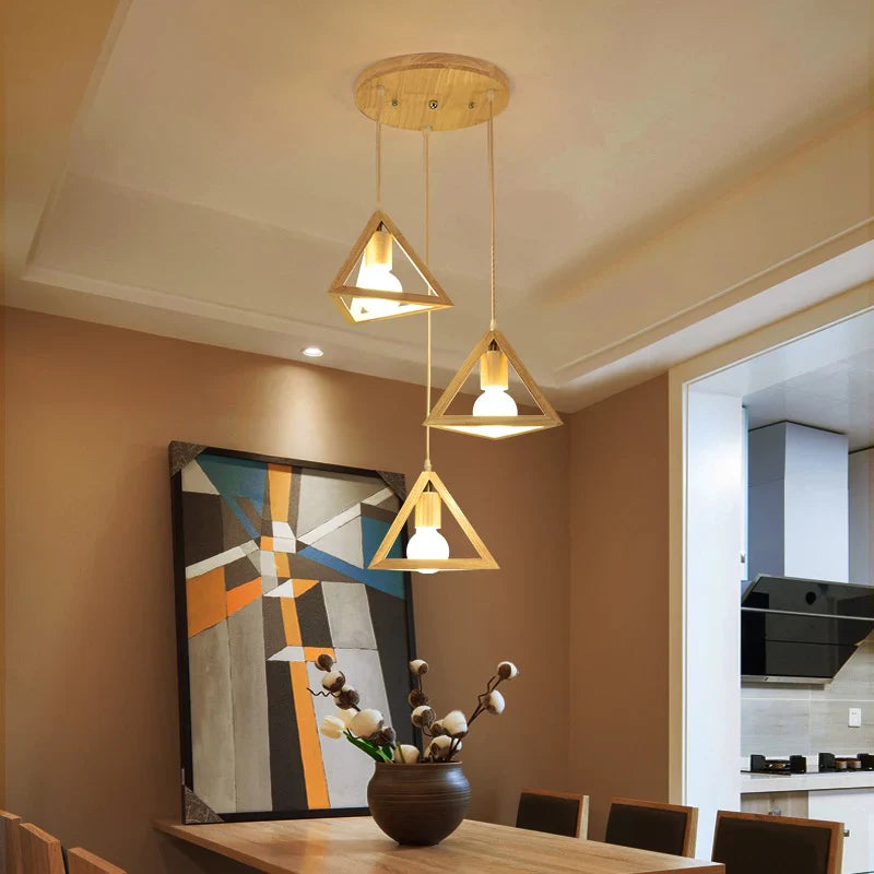 Wooden Cluster Pendant Light view 8