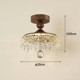 Wooden Crystal Ceiling Light view 6