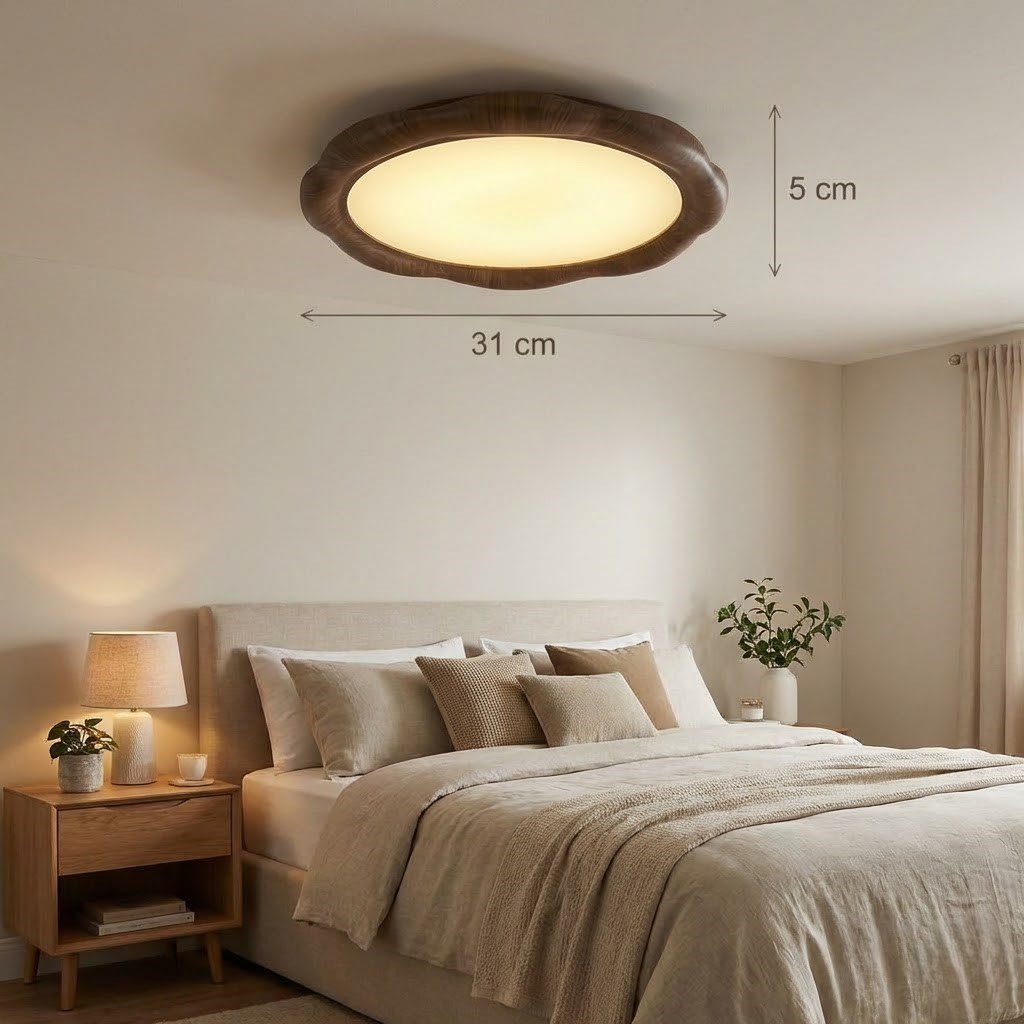 Wooden Flush Ceiling Light view 5