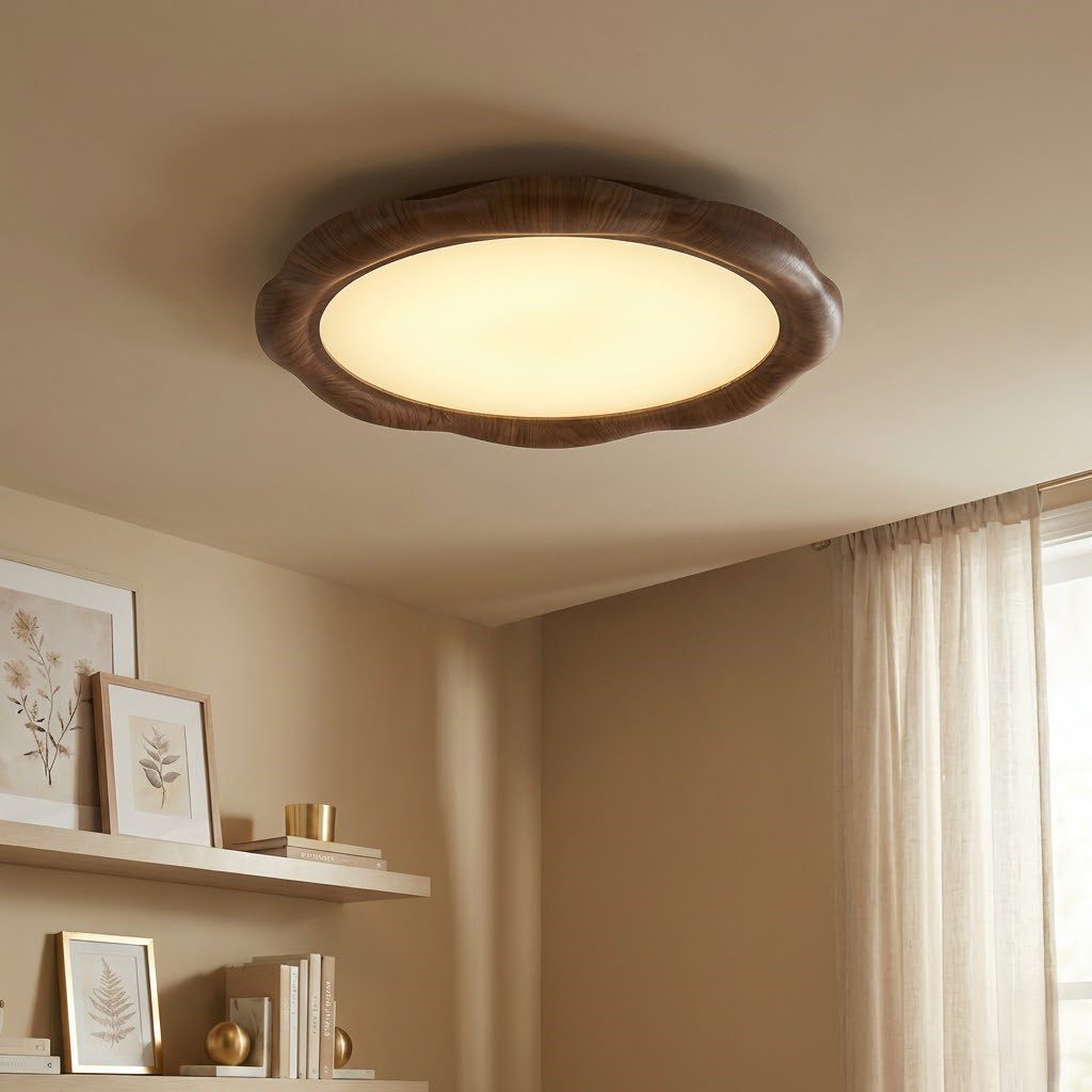 Wooden Flush Ceiling Light view 6