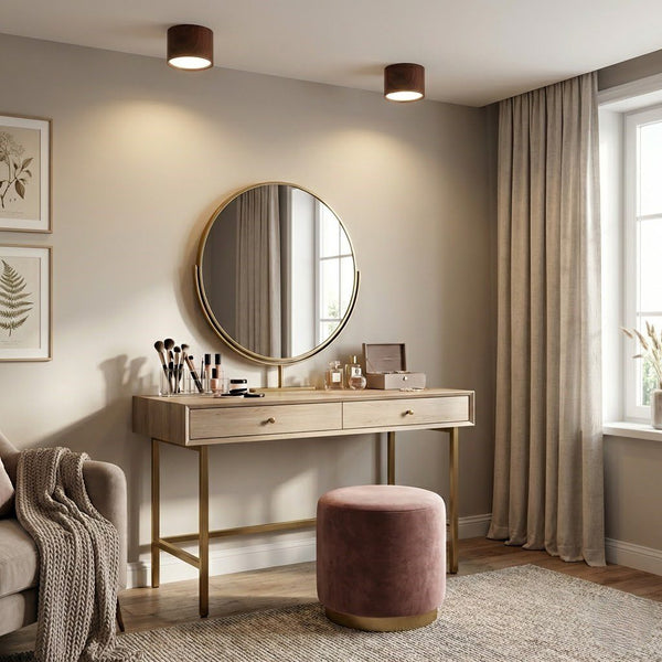 Walnut Wood Ceiling Spotlight