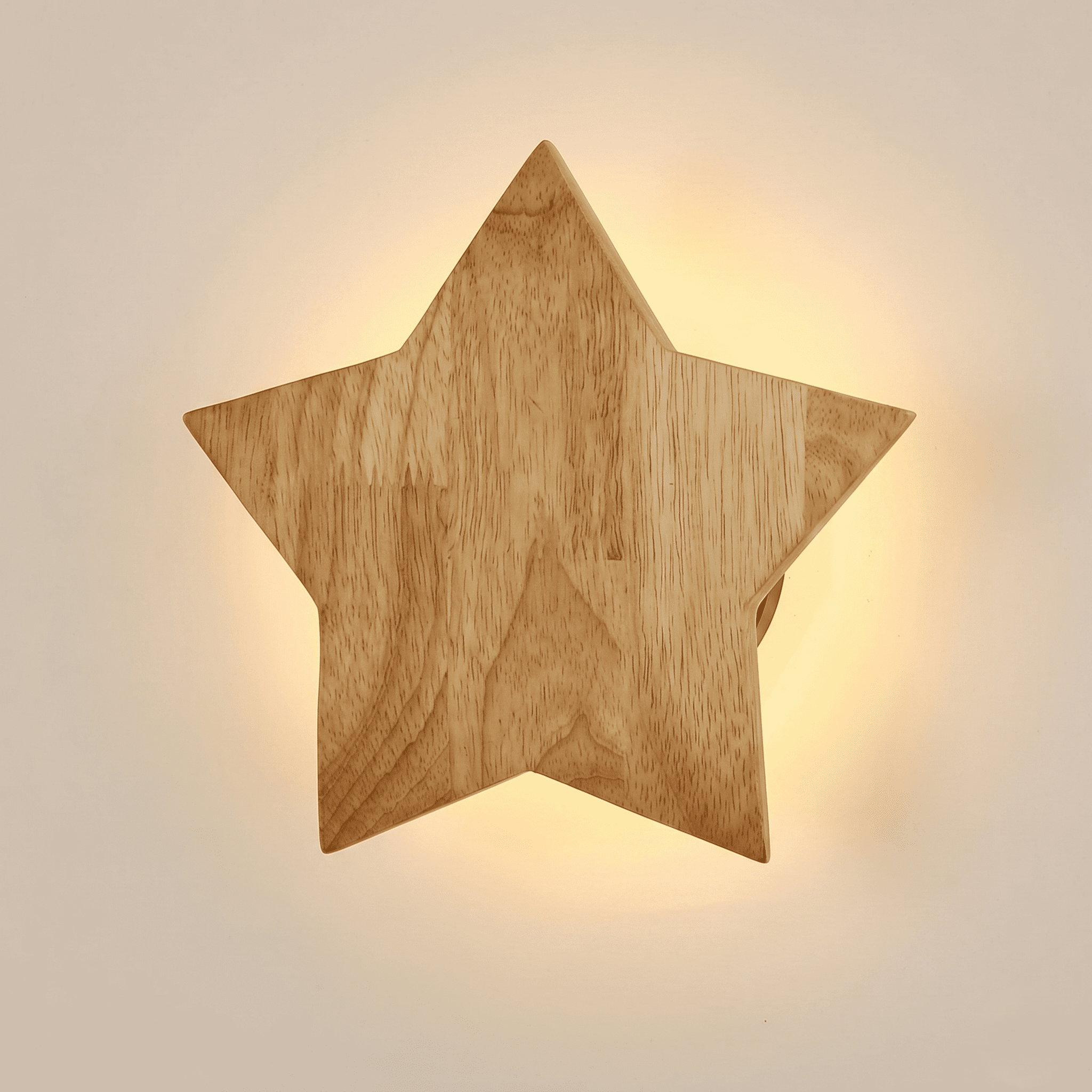 Wooden Star Nursery Wall Light view 2