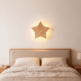 Wooden Star Nursery Wall Light view 3