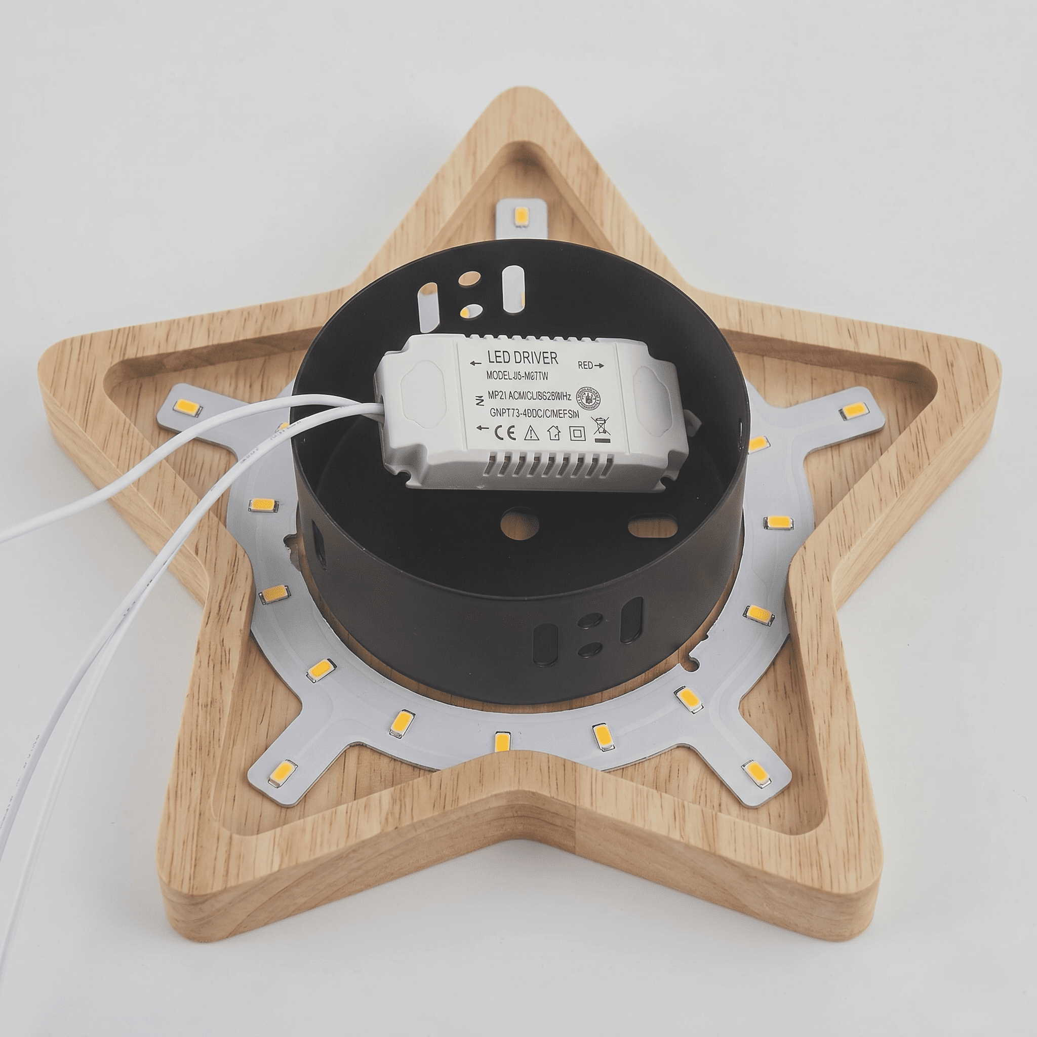 Wooden Star Nursery Wall Light view 6