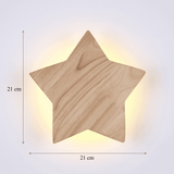 Wooden Star Nursery Wall Light view 8