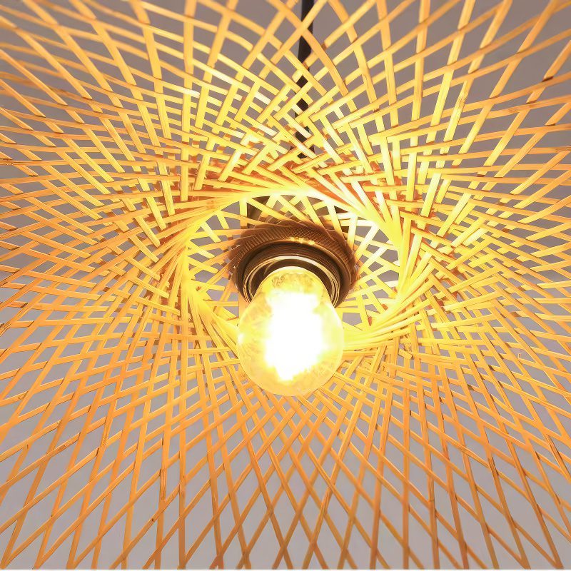 Woven Bamboo Pendant Light view 2